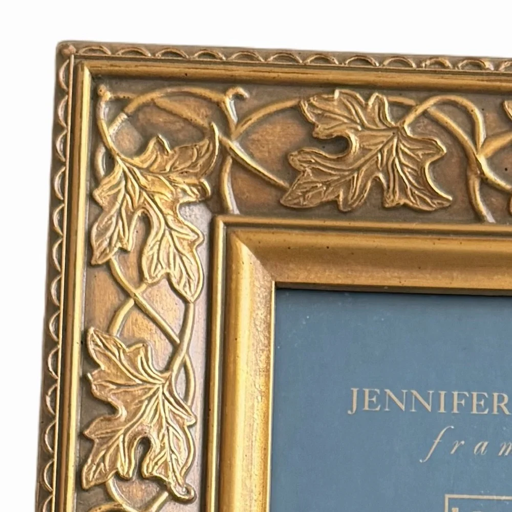 Jennifer Moore Gold Leaf Vine Picture Frame 5x7 | Ornate Botanical Gold Frame
